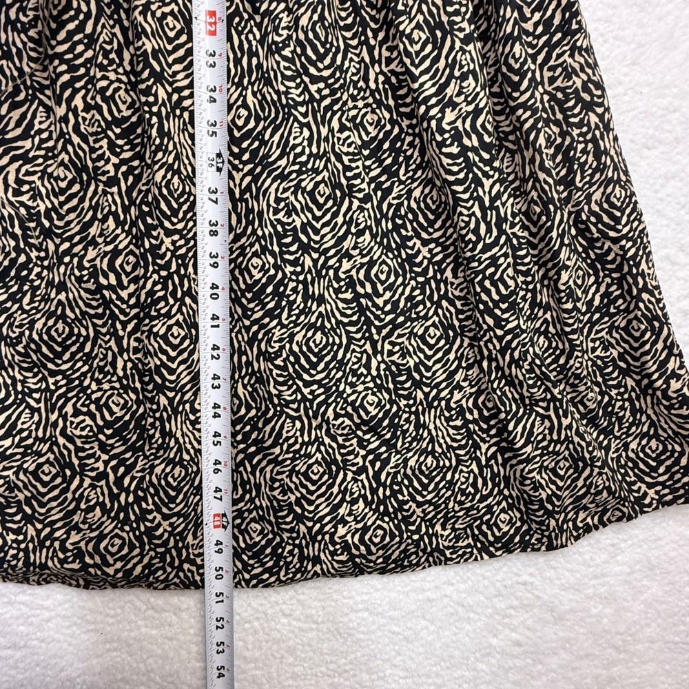 Mango MNG Abstract Animal Print Midi Dress Modern Safari Square Neck Size S/4 - Picture 12 of 12